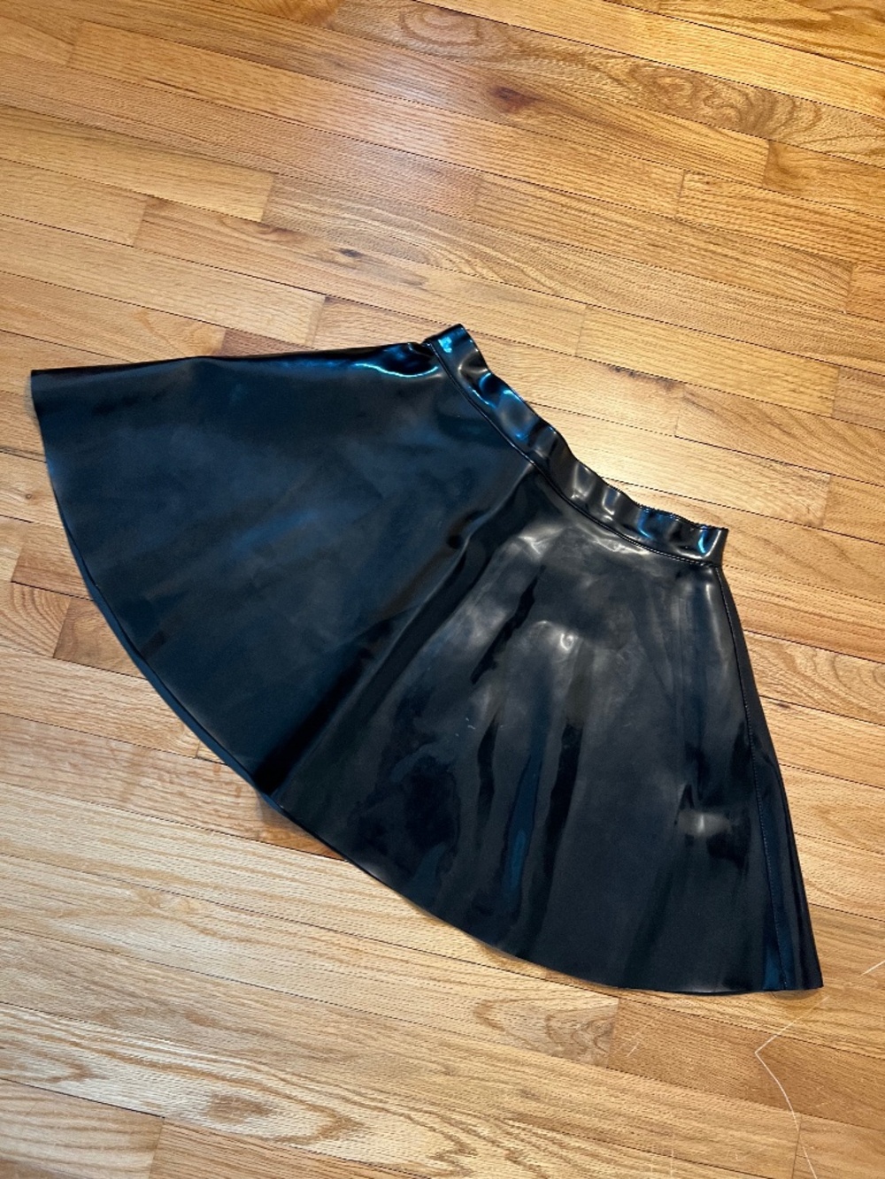 Daisy Corsets Black Vinyl MIni Skirt